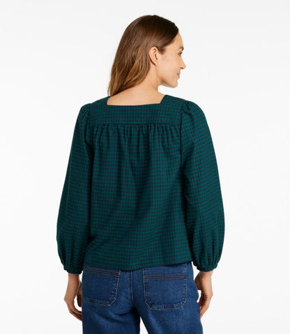 Women's Whisperweight Flannel Shirt, Squareneck L.L.Bean Value