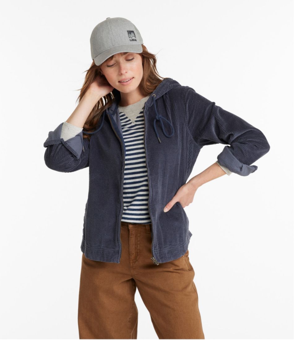 Women's Comfort Corduroy Relaxed Shirt, Zip Hoodie L.L.Bean Premium