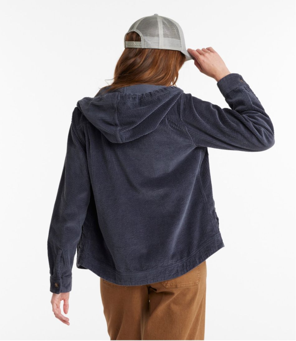Women's Comfort Corduroy Relaxed Shirt, Zip Hoodie L.L.Bean Premium