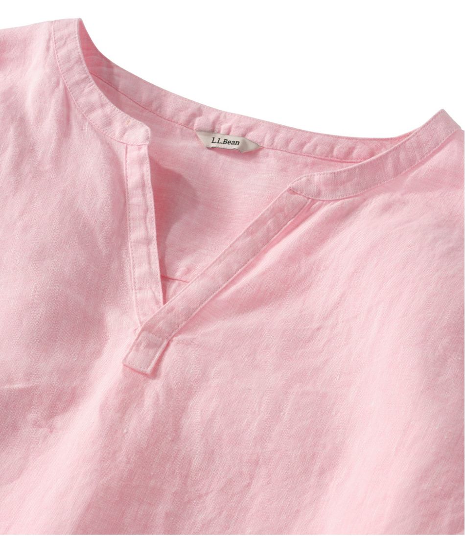 Women's Premium Washable Linen Shirt, Splitneck L.L.Bean Featured