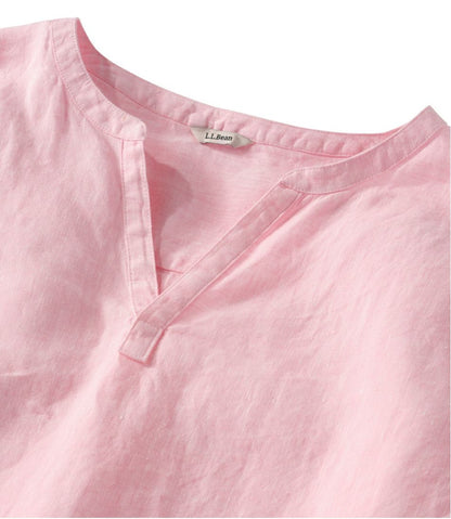 Women's Premium Washable Linen Shirt, Splitneck L.L.Bean Featured