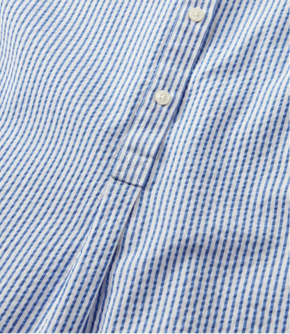 Women's Vacationland Seersucker Shirt, Short-Sleeve Popover Stripe L.L.Bean Popular