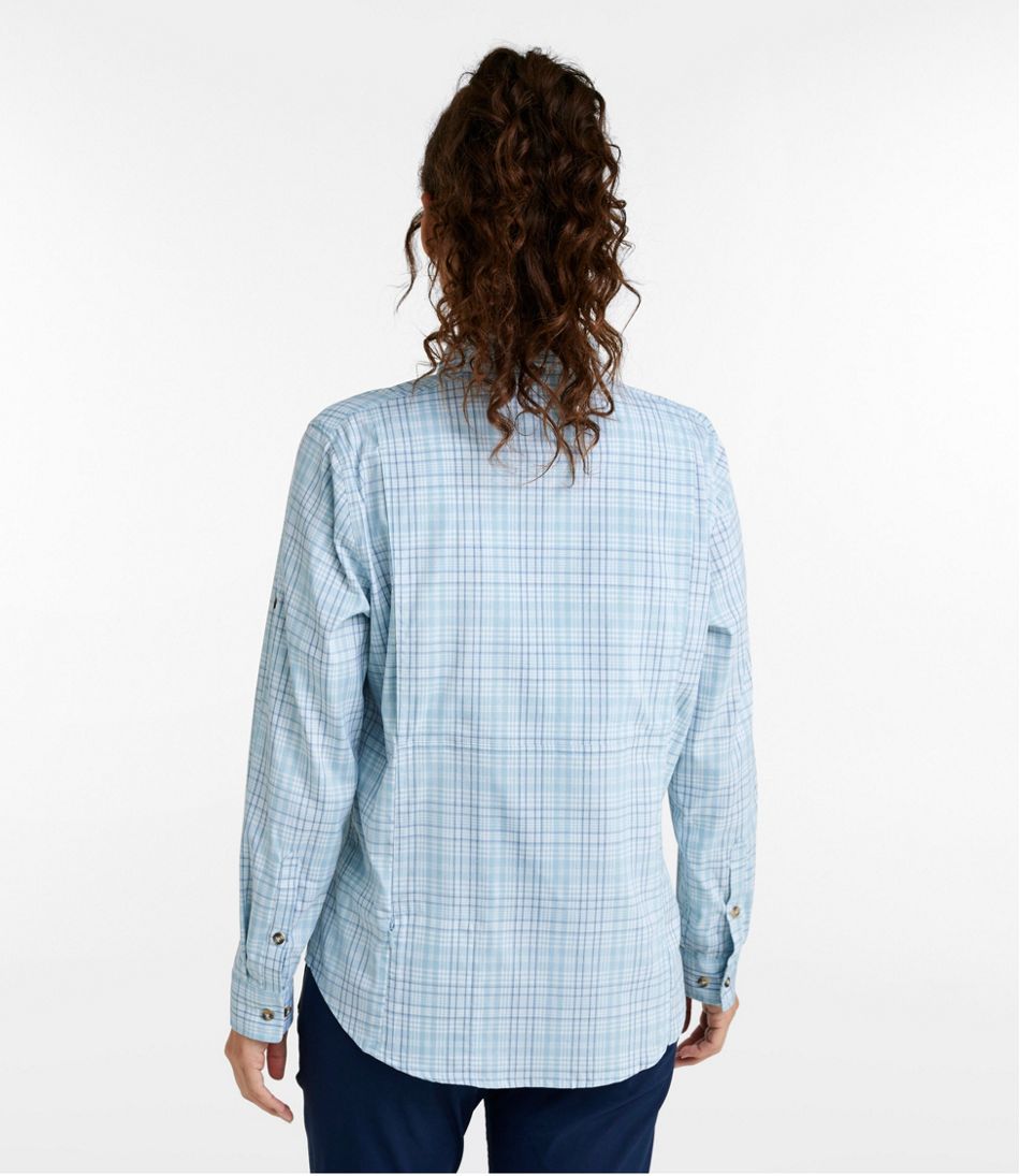 Women's Tropicwear Shirt, Plaid Long-Sleeve L.L.Bean Top Pick