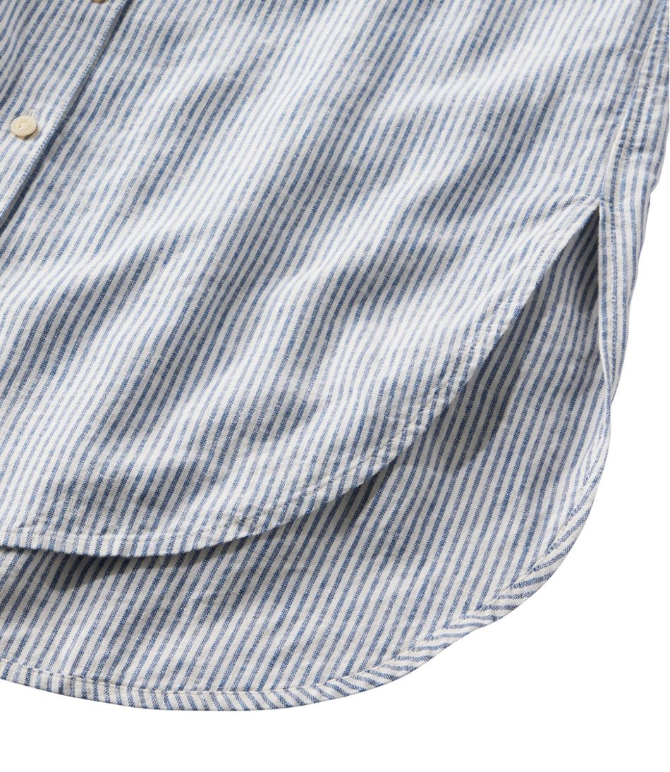 Women's Signature Linen-Blend Button-Front Shirt, Sleeveless L.L.Bean Recommended