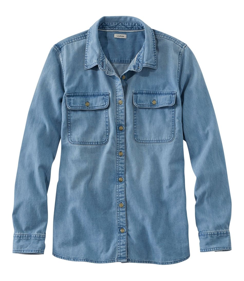 Women's L.L. Bean Heritage Washed Denim Shirt, Long-Sleeve L.L.Bean Essential
