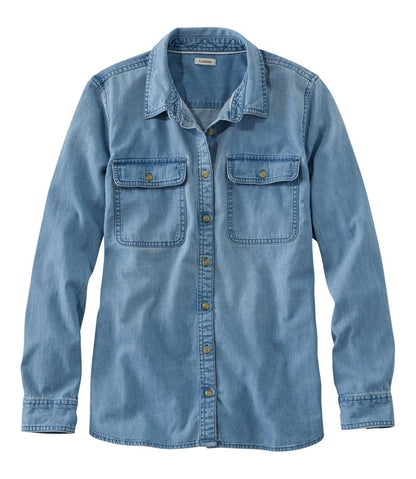 Women's L.L. Bean Heritage Washed Denim Shirt, Long-Sleeve L.L.Bean Essential
