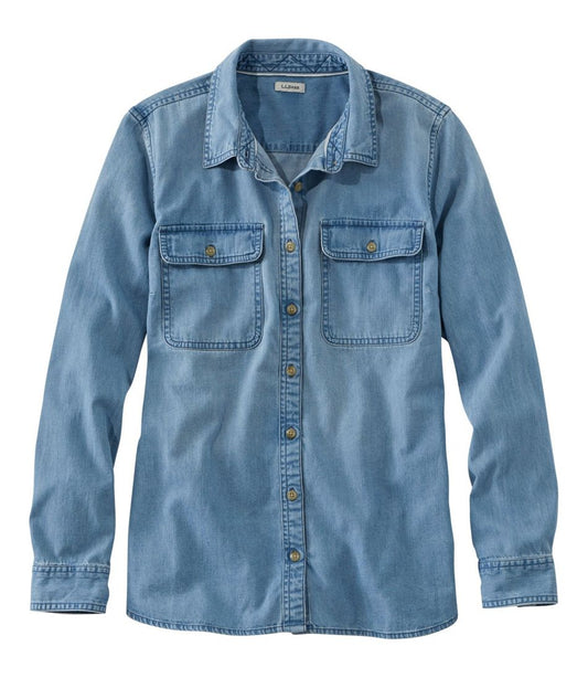 Women's L.L. Bean Heritage Washed Denim Shirt, Long-Sleeve L.L.Bean Essential