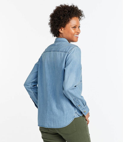 Women's L.L. Bean Heritage Washed Denim Shirt, Long-Sleeve L.L.Bean Essential