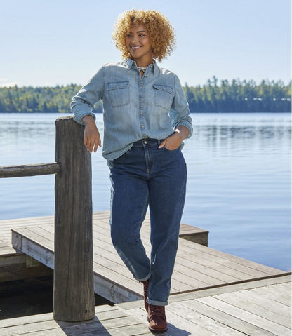 Women's L.L. Bean Heritage Washed Denim Shirt, Long-Sleeve L.L.Bean Essential