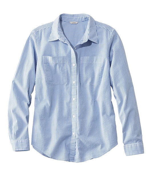 Women's Vacationland Seersucker Shirt, Long-Sleeve L.L.Bean Premium