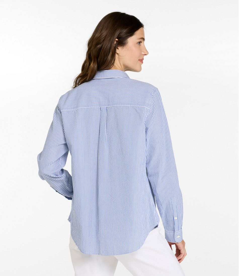 Women's Vacationland Seersucker Shirt, Long-Sleeve L.L.Bean Premium