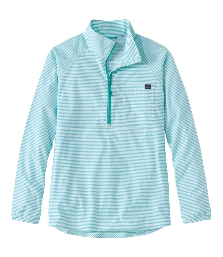 Women's Everyday SunSmart® Woven Shirt, Quarter-Zip Pullover Colorblock L.L.Bean Top Pick
