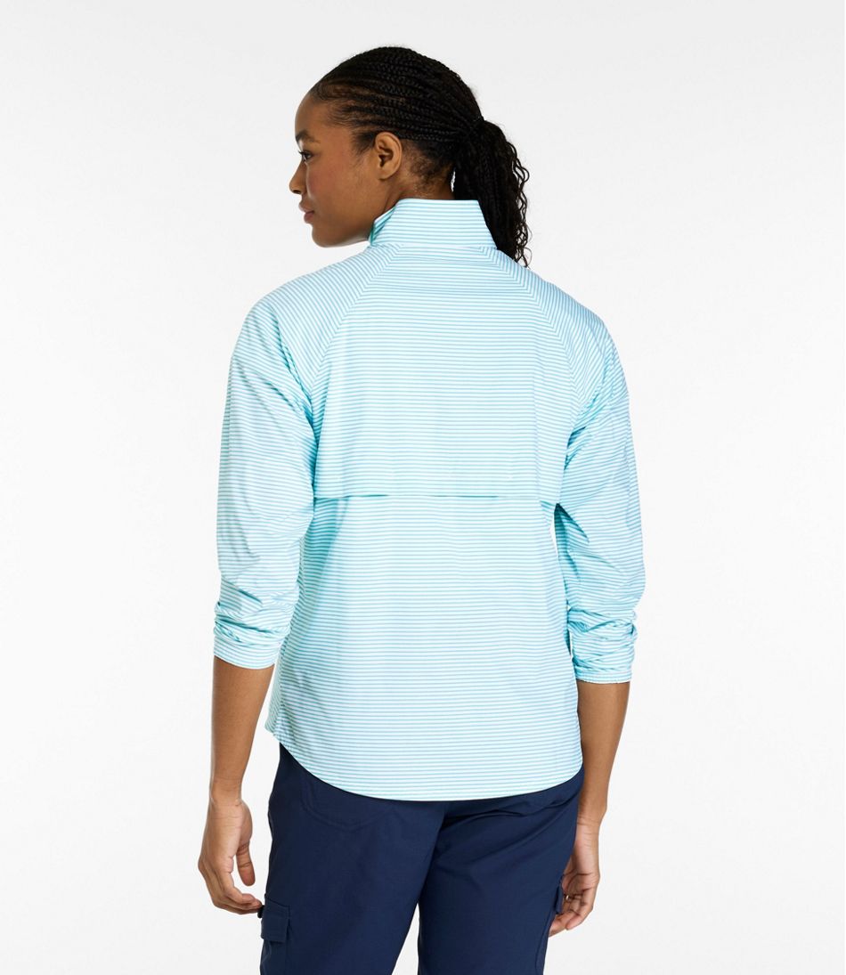 Women's Everyday SunSmart® Woven Shirt, Quarter-Zip Pullover Colorblock L.L.Bean Top Pick