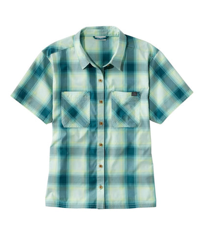 Women's Everyday SunSmart® Woven Shirt, Short-Sleeve Plaid L.L.Bean Essential