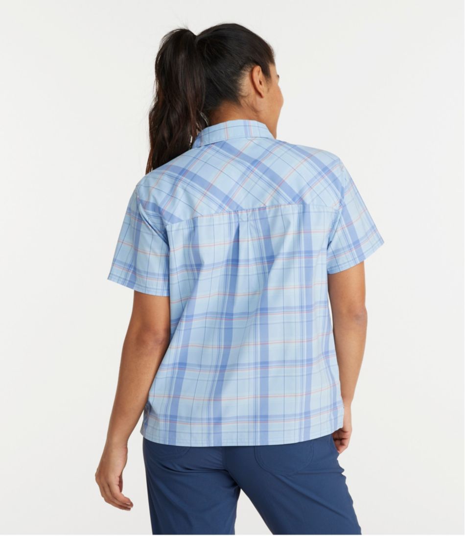 Women's Everyday SunSmart® Woven Shirt, Short-Sleeve Plaid L.L.Bean Essential