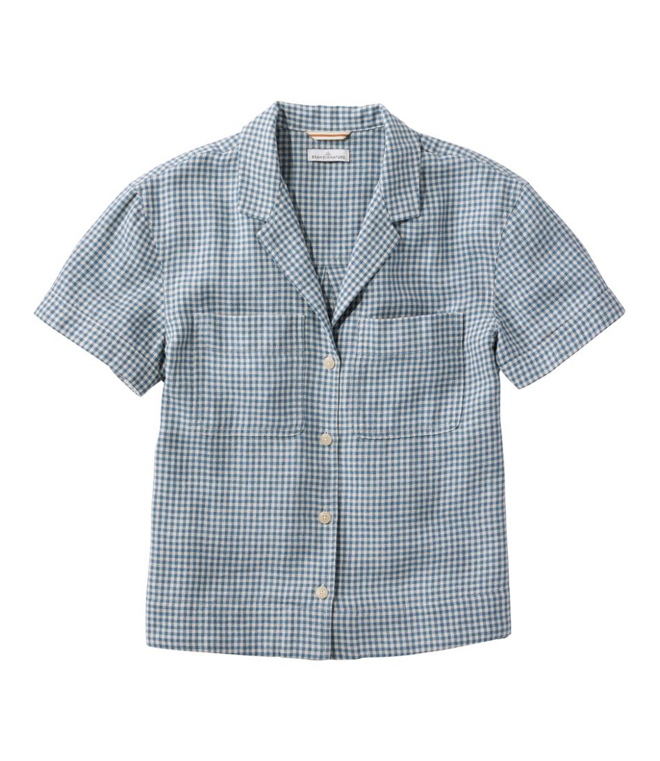 Women's Signature Hemp/Cotton Camp Shirt, Short-Sleeve L.L.Bean Premium