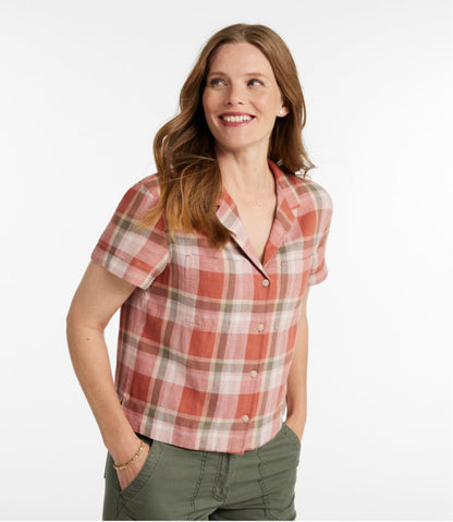 Women's Signature Hemp/Cotton Camp Shirt, Short-Sleeve L.L.Bean Premium
