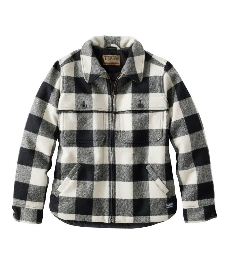 Women's Maine Guide Zip Front Jac-Shirt with Primaloft, Plaid L.L.Bean Popular