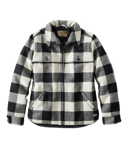 Women's Maine Guide Zip Front Jac-Shirt with Primaloft, Plaid L.L.Bean Popular