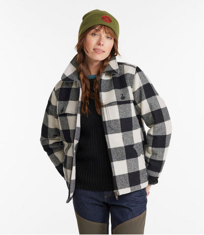 Women's Maine Guide Zip Front Jac-Shirt with Primaloft, Plaid L.L.Bean Popular