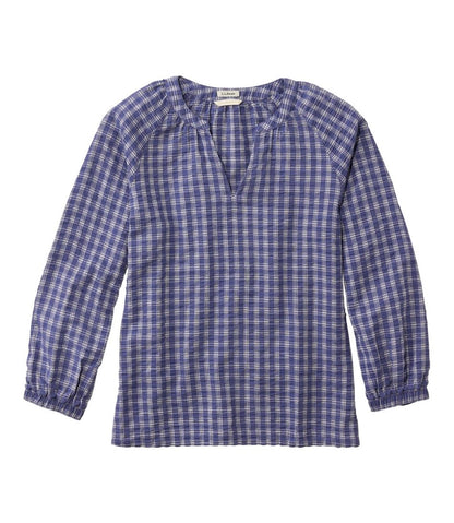 Women's Bean's Seacoast Seersucker Splitneck Shirt L.L.Bean Trending