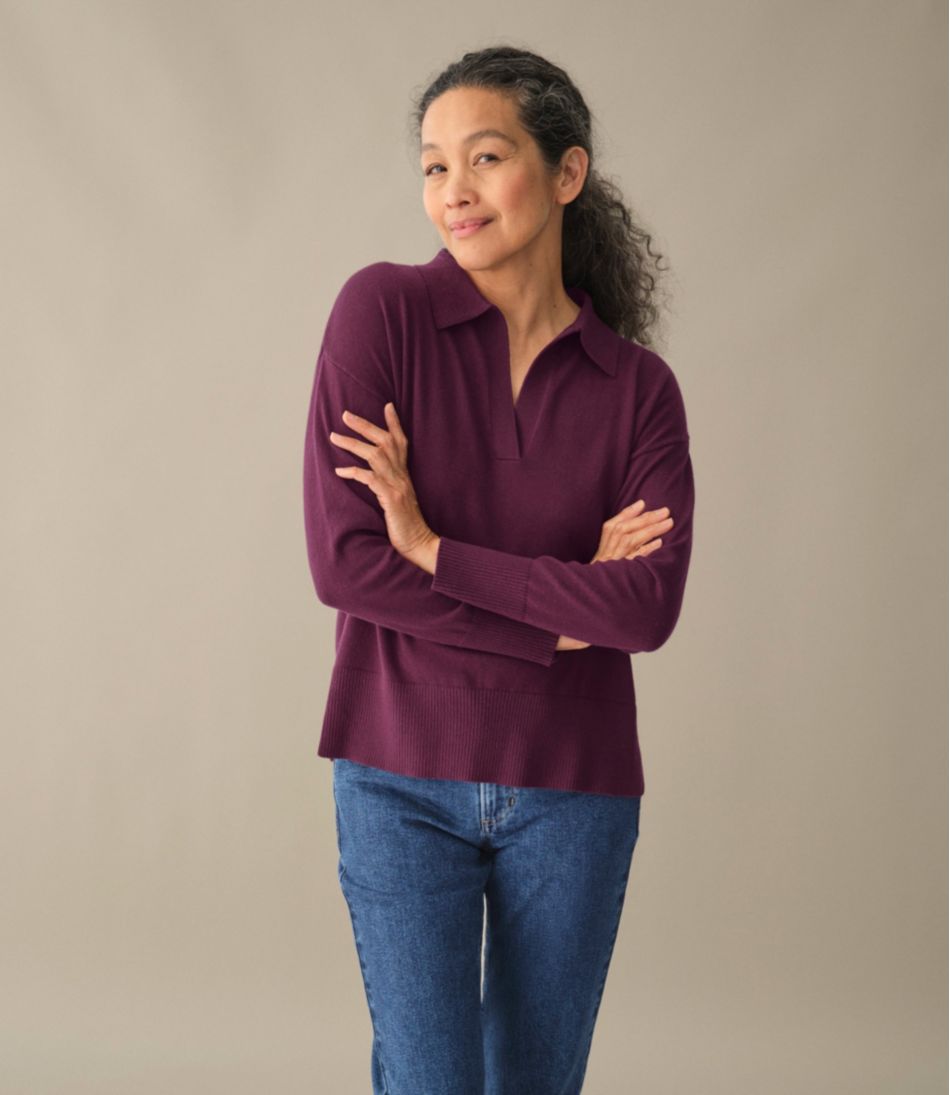 Women's Cotton/Cashmere Sweater, Polo L.L.Bean Top Pick