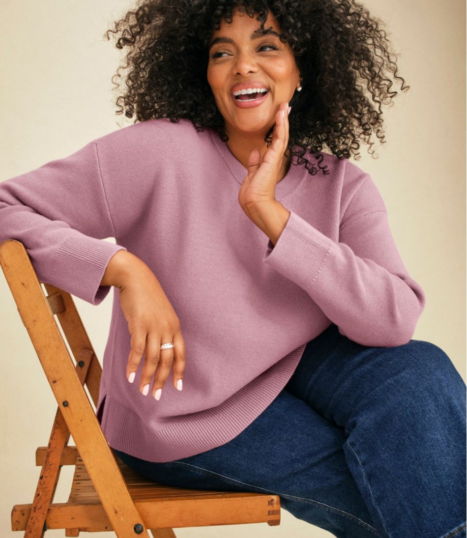 Women's Wicked Soft Cotton/Cashmere Crewneck Sweater L.L.Bean Classic