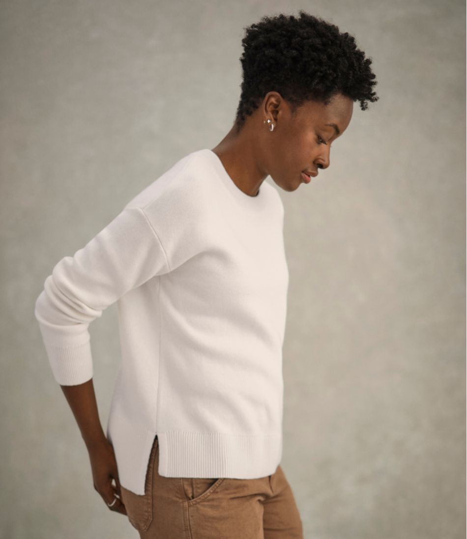Women's Wicked Soft Cotton/Cashmere Crewneck Sweater L.L.Bean Classic