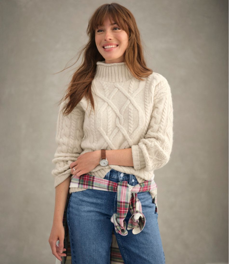 Women's 1912 Heritage Wool Blend Mockneck Sweater L.L.Bean Everyday