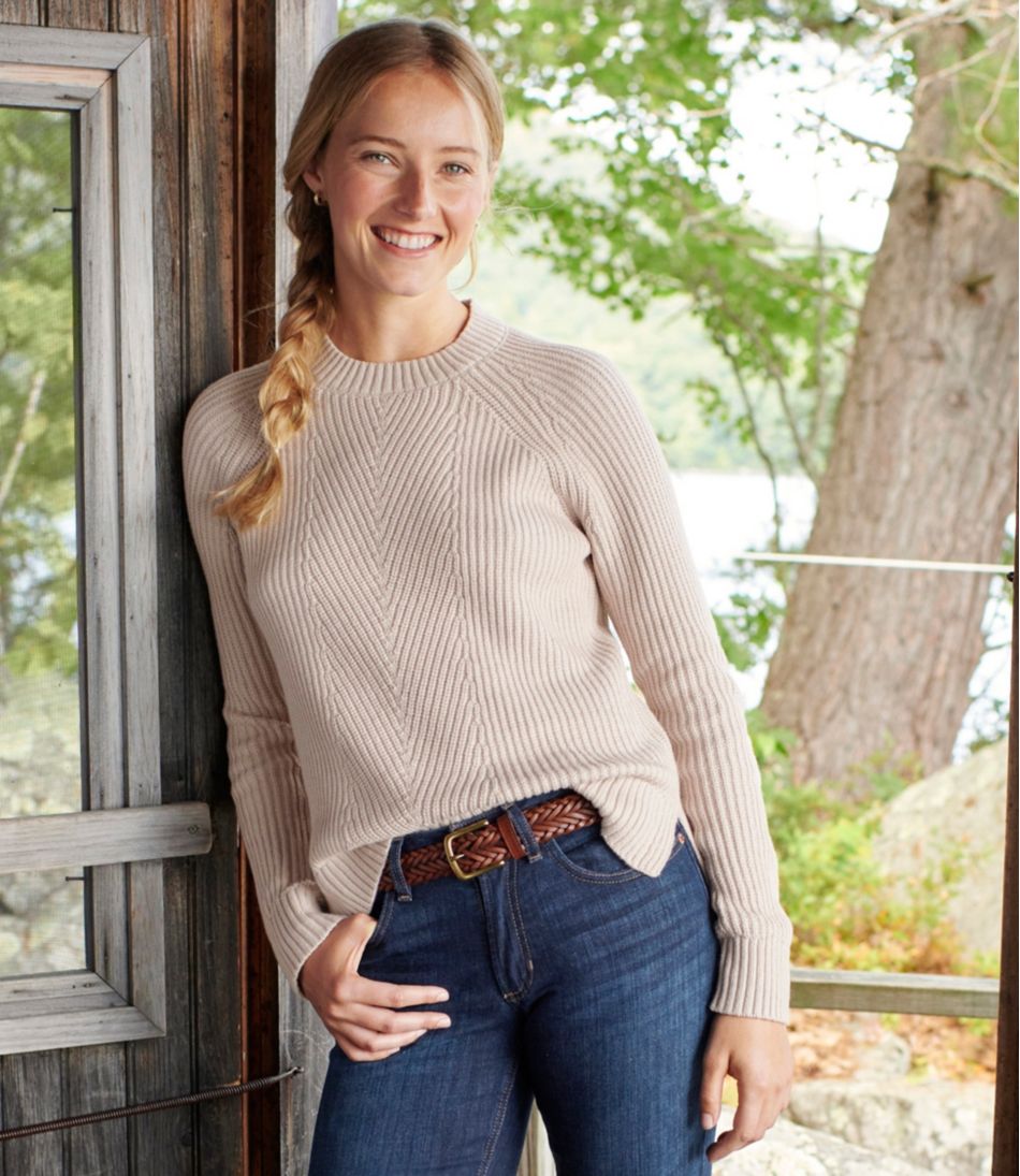 Women's Mariner Shaker Sweater, Crewneck L.L.Bean Value