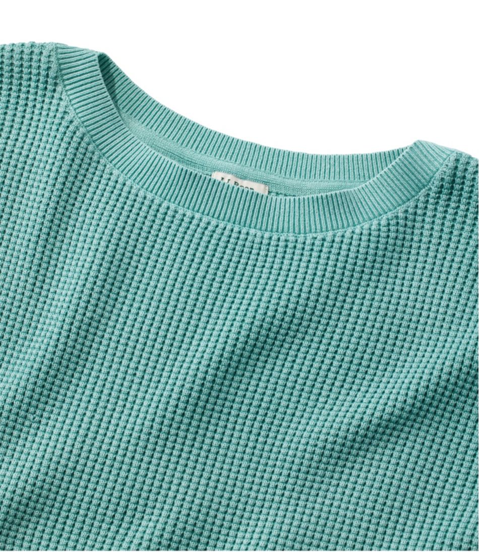 Women's Sunwashed Waffle Sweater, Pullover L.L.Bean Premium