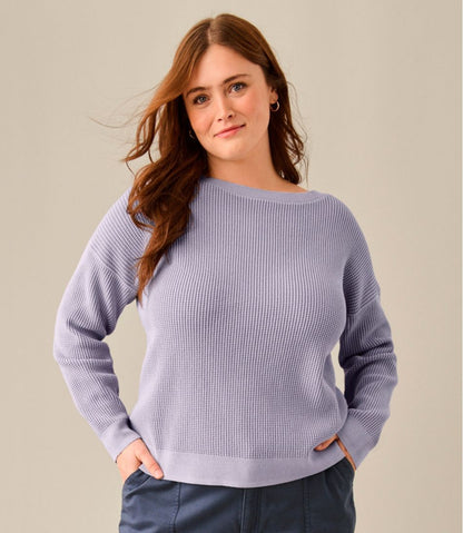 Women's Sunwashed Waffle Sweater, Pullover L.L.Bean Premium
