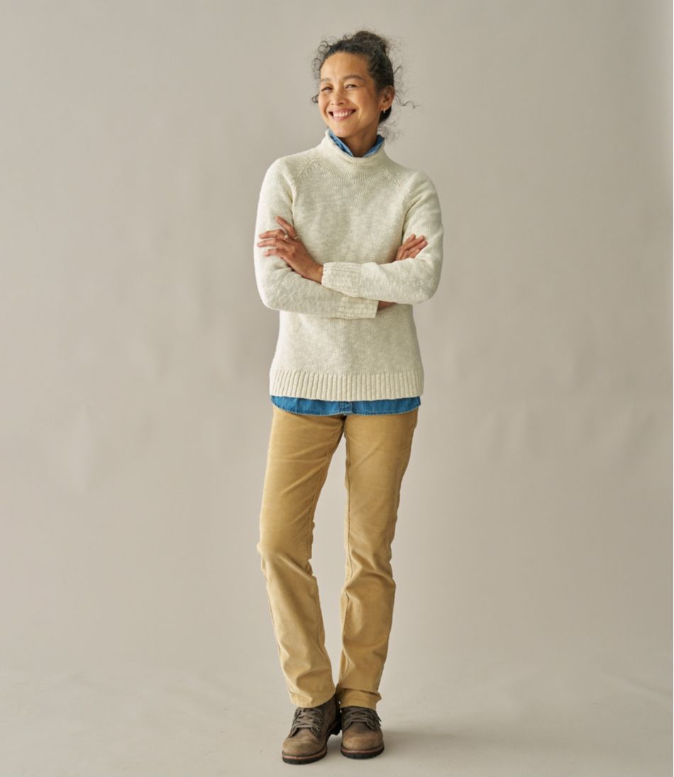 Women's Cotton Ragg Sweater, Funnelneck Pullover L.L.Bean Popular