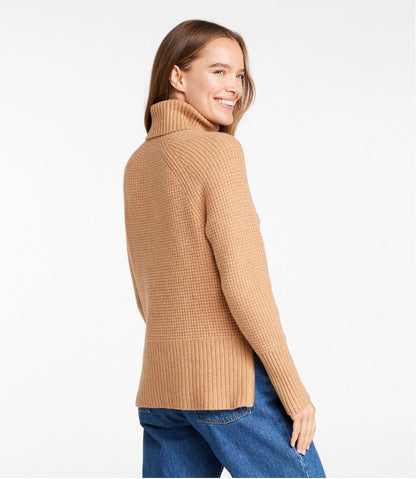 Women's SuperSoft Waffle Sweater, Turtleneck L.L.Bean Trending