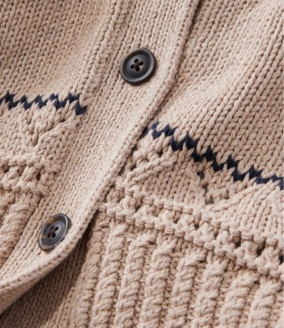Women's Signature Cotton Fisherman Sweater, Short Cardigan Fair Isle L.L.Bean Best Seller
