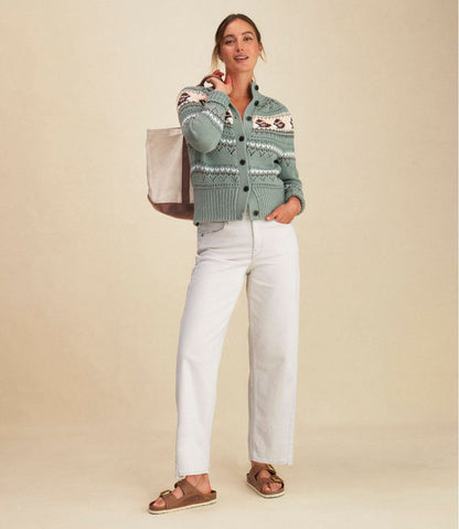 Women's Signature Cotton Fisherman Sweater, Short Cardigan Fair Isle L.L.Bean Best Seller