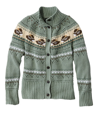 Faded Sage Loon Fair Isle,X-Small
