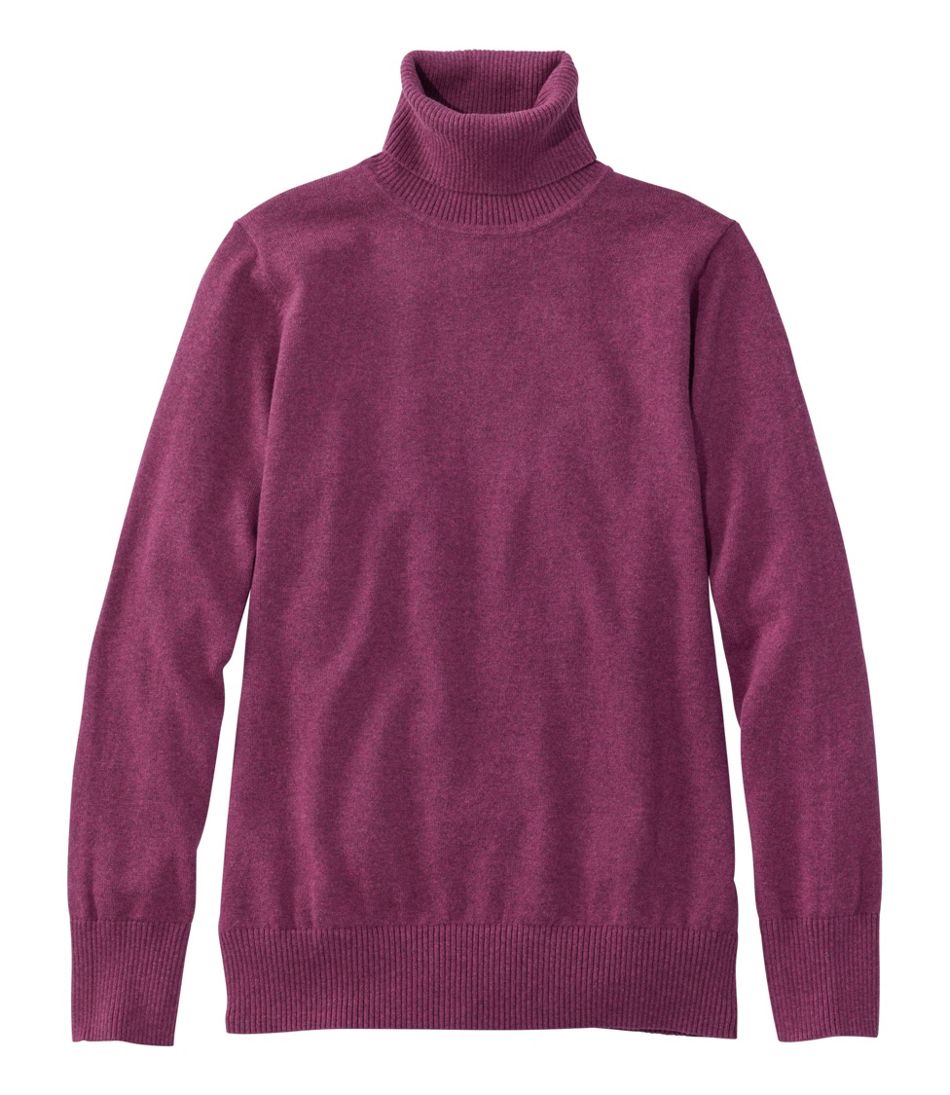 Women's Cotton/Cashmere Sweater, Turtleneck L.L.Bean Recommended