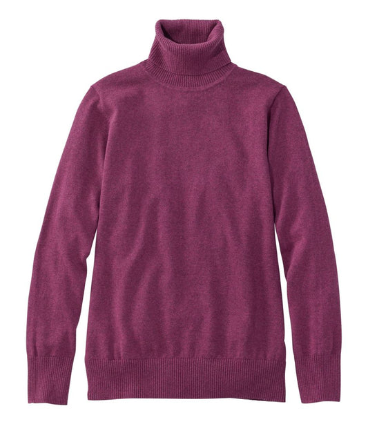 Women's Cotton/Cashmere Sweater, Turtleneck L.L.Bean Recommended