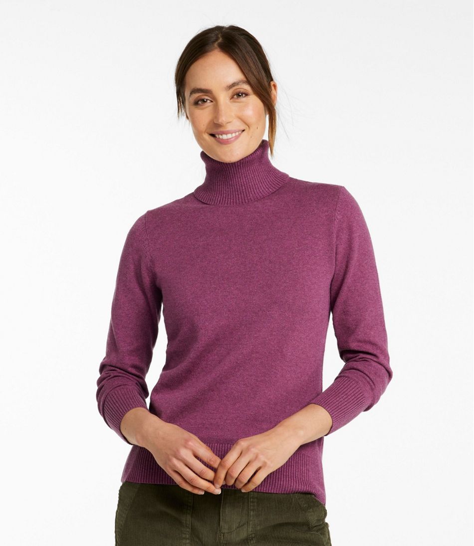 Women's Cotton/Cashmere Sweater, Turtleneck L.L.Bean Recommended