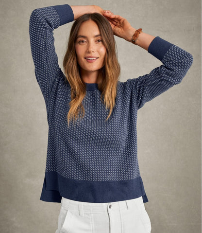 Women's Wicked Soft Cotton/Cashmere Crewneck Sweater, Pattern L.L.Bean Classic
