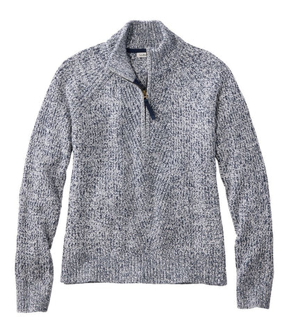 Women's Mariner Shaker Sweater, Quarter-Zip L.L.Bean Essential