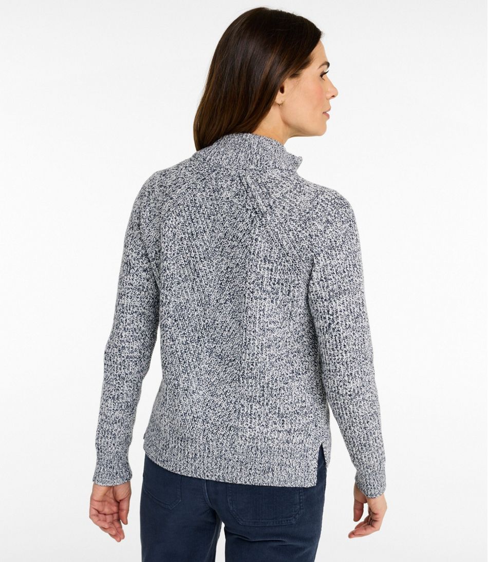 Women's Mariner Shaker Sweater, Quarter-Zip L.L.Bean Essential