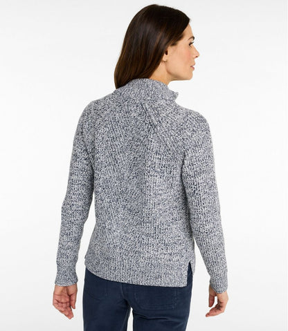 Women's Mariner Shaker Sweater, Quarter-Zip L.L.Bean Essential