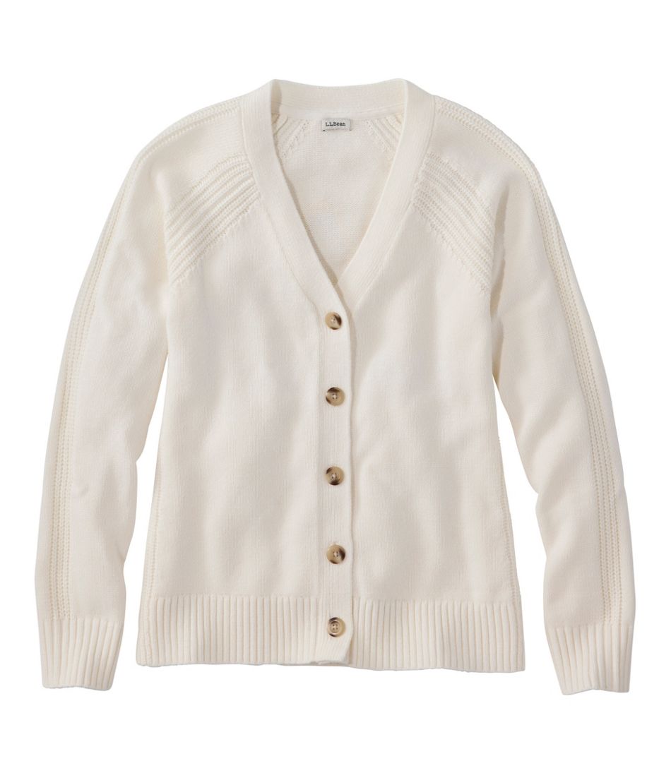 Women's Mariner Shaker Sweater, V-Neck Cardigan L.L.Bean Everyday