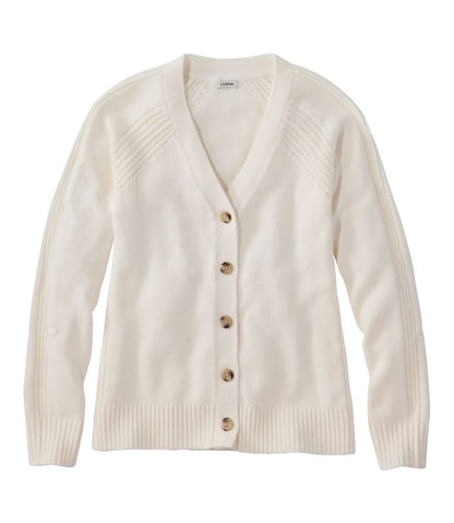 Women's Mariner Shaker Sweater, V-Neck Cardigan L.L.Bean Everyday