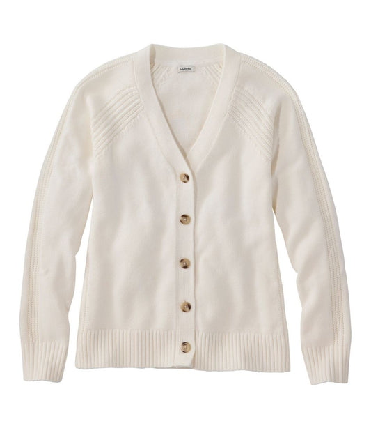Women's Mariner Shaker Sweater, V-Neck Cardigan L.L.Bean Everyday