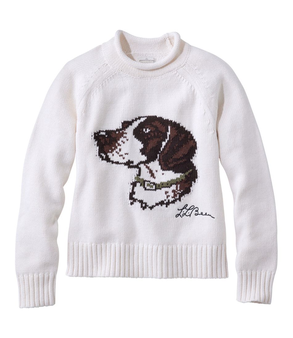 Women's Signature Original Cotton Sweater, Rollneck Novelty L.L.Bean Value