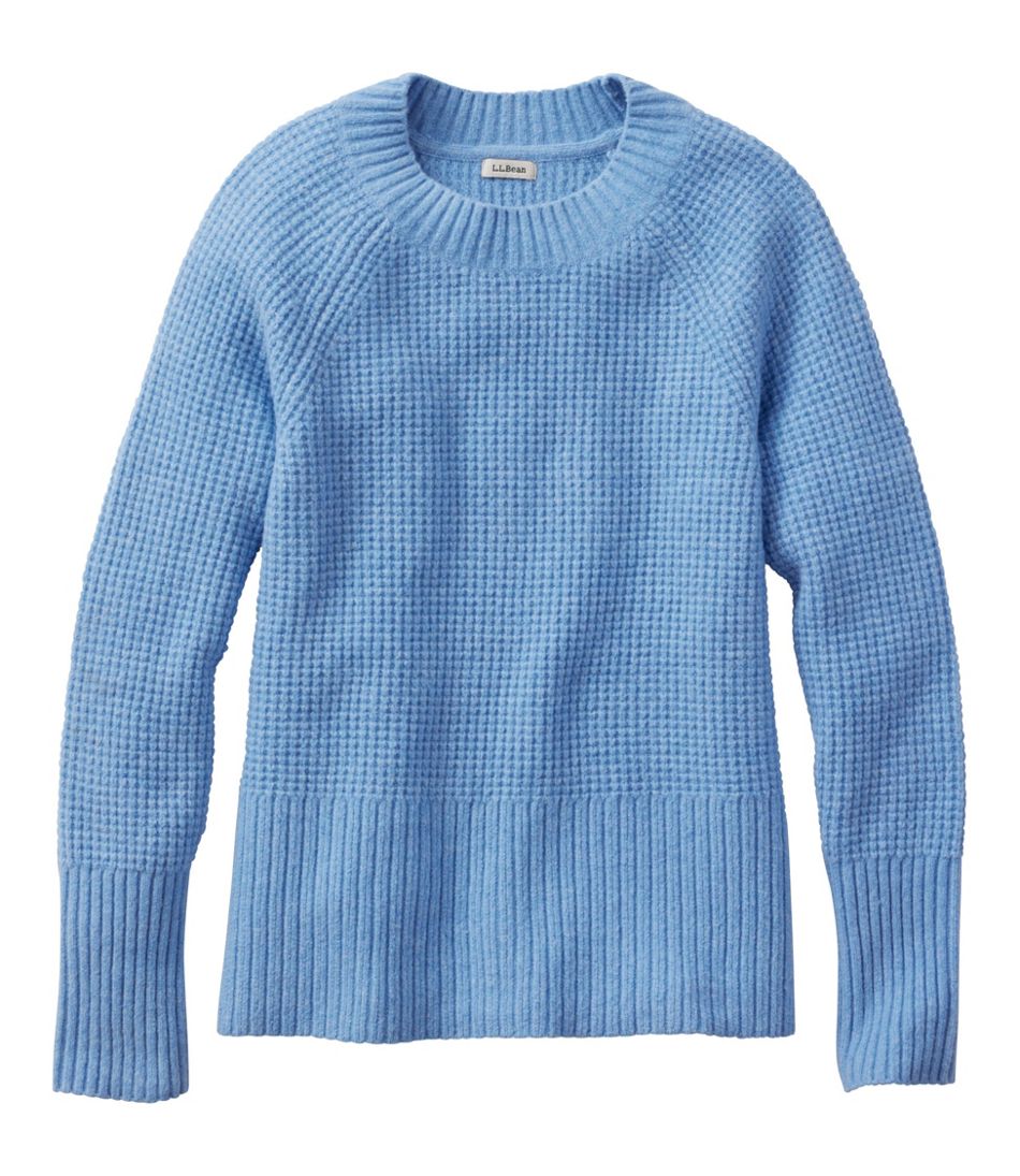 Women's SuperSoft Waffle Sweater, Crewneck L.L.Bean Premium