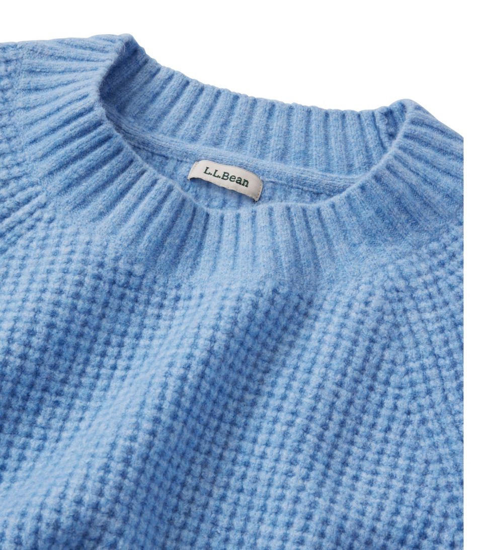 Women's SuperSoft Waffle Sweater, Crewneck L.L.Bean Premium